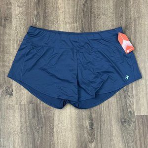 NEW Oiselle Roga Running Shorts Blue Sz 14